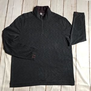 Nicoby Long Sleeved 1/4 Zip Grey Pullover Mens Size XL